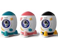 Дитяча електронна скарбничка сейф Ракета Rockets Money Box 852a купюроприймач з кодовим замком і відбитком пальця для купюр і монет на батарейках