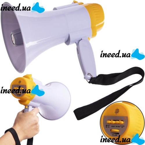 Handheld Megaphone Horn 10w HW-8C with a range of 200m Rechargeable Folding Loudspeaker RD-8S Amplifier with Voice Recording and built-in siren HW8C