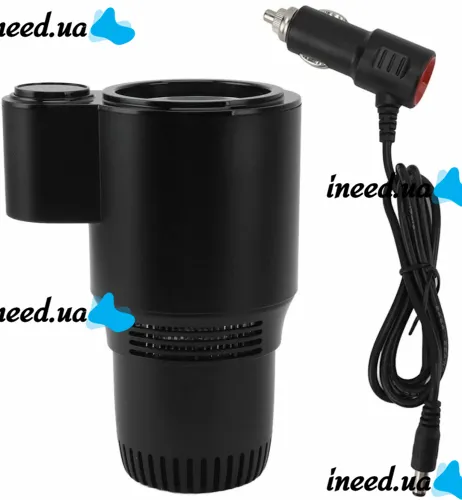 Usams US-ZB160 Smart Car Cup Holder with Beverage Heating and Cooling Function—0-60 Smart Mug with Display, Powered by a 12V Car Cigarette Lighter