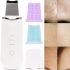 Ultrasonic Facial Cleansing and Lifting Scrubber Leather shovel CPJ-618 rechargeable for Cavitation Skin Peeling with nozzles NJ-559 White