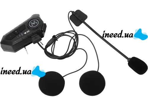 Helmet Wireless Earphone Y10 Helmet Wireless Headset with Soft Microphone and Noise Cancellation, Motorcycle Headset with Touch Control and Bluetooth