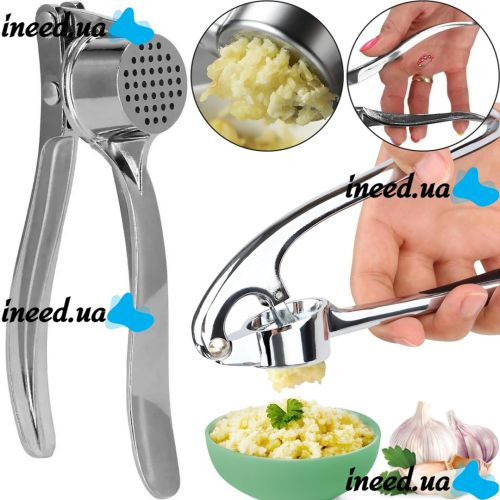Ручний механічний прес чеснокодавка Garlic Press Springos KI0046 для подрібнення часнику з нержавіючої сталі Подрібнювач давилка часнику горіхів
