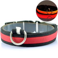 Luminous Fabric Collar Glow Ring for Cats and Dogs LED Neon with LED Backlight on Battery with USB for Pets
