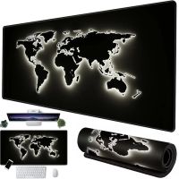 Glowing World Map HP227 80x30 cm computer gaming mat for keyboard and mouse, Mouse Gaming Surface