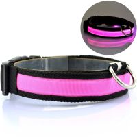 Luminous Fabric Collar Glow Ring for Cats and Dogs LED Neon with LED Backlight on Battery with USB for Pets