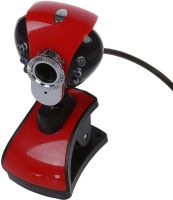 Веб камера з мікрофоном Digital HD Camera DG-899 1280х720 універсальна зовнішня USB веб-камера на прищіпці для ПК комп'ютера і ноутбука Червона