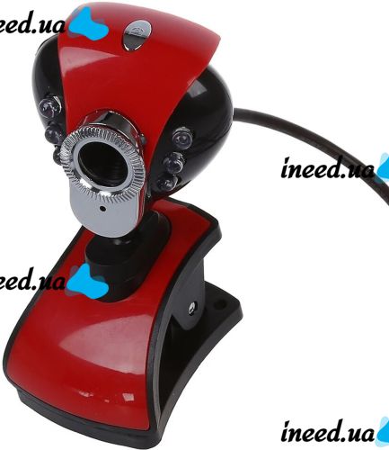 Веб камера з мікрофоном Digital HD Camera DG-899 1280х720 універсальна зовнішня USB веб-камера на прищіпці для ПК комп'ютера і ноутбука Червона