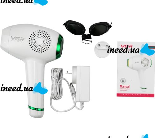 Laser photoepilator for face and body VGR V-716 professional home epilator, device for radical hair removal with laser