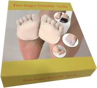 Шкарпетки від мозолів і натоптишів Five Finger Invisible Socks LY-398 силіконові протиковзкі подушки полуноски, накладки від натирання для стопи