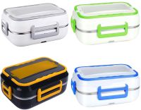 Електричний ланч-бокс Electric Lunch Box DFH-C21 1.5 л ланч бокс з підігрівом і металевою знімною чашею від мережі і прикурювача C-21 220V 12V