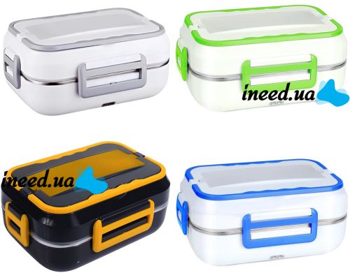 Електричний ланч-бокс Electric Lunch Box DFH-C21 1.5 л ланч бокс з підігрівом і металевою знімною чашею від мережі і прикурювача C-21 220V 12V