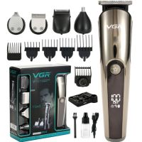 VGR V-107 cordless hair trimmer VGR V-107 professional 11-in-1 cordless beard and moustache trimmer with display and accessory stand