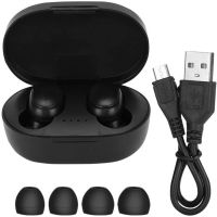 Беспроводные Bluetooth наушники Xiaomi Redmi AirDots A6S Black TWS сенсорные наушники-гарнитура с шумоподавлением, микрофоном, Черные в кейсе блютуз