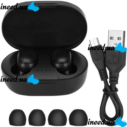 Беспроводные Bluetooth наушники Xiaomi Redmi AirDots A6S Black TWS сенсорные наушники-гарнитура с шумоподавлением, микрофоном, Черные в кейсе блютуз