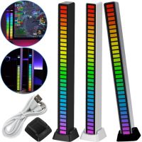 Музичний світильник Еквалайзер Sound Control Lamp D08-RGB світлодіодна звукова 32 LED лампа з підсвічуванням під музику і підставкою від мережі USB