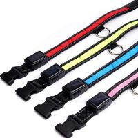 Luminous Fabric Collar Glow Ring for Cats and Dogs LED Neon with LED Backlight on Battery with USB for Pets