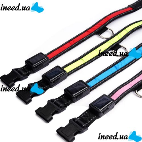 Luminous Fabric Collar Glow Ring for Cats and Dogs LED Neon with LED Backlight on Battery with USB for Pets