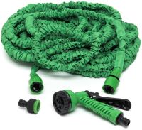 Садовий шланг для поливу рослин Magic Hose 30 метрів 100ft з насадкою розпилювачем X-Hose 30м посилений поливальний розтягується шланг