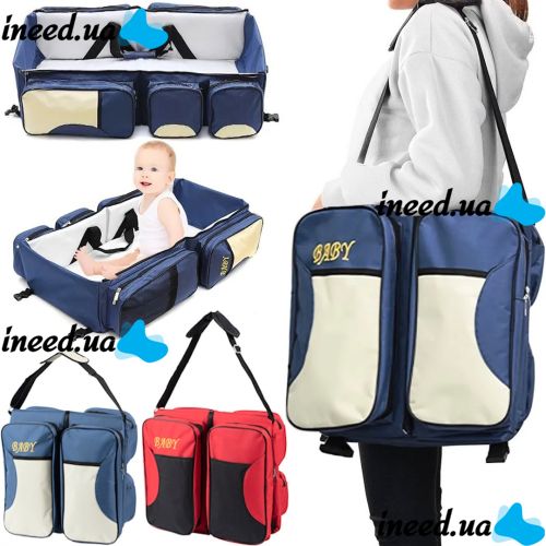 Folding Baby Carrier Bag Baby Bed and Bag Multifunctional Folding Transformer Bag, Baby Carrier Bed Up to 12 Months