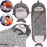 Sleeping Bag with Pillow for Children Happy Nappers Shark 3 in 1 Children's Sleeping Bag Slip 130X50cm Cocoon Transformer Pillow Sleeping Toy with Zipper