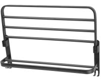 Universal Wall Shelf Holder Matte S1302 2 Tiers for Towels, Adjustable Hanger Organizer on the Wall for Drying Towels Black
