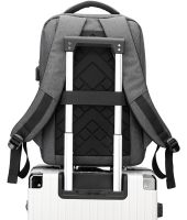 Міський молодіжний Оксфордський рюкзак Bag BG - 40 Сірий для ноутбука 15,6 " дюйма універсальний Чоловічий з USB і портом для навушників 42Х28 см BG40