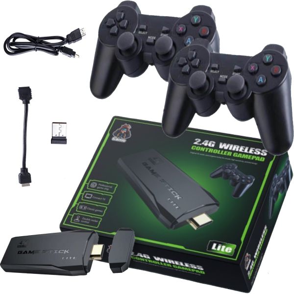 Data Frog Y-3 Lite Green Playstation PS1 Video Game Console with Wireless Joysticks, HDMI to 64GB TV, 4K 10000 Sega Dendy Y3 Games