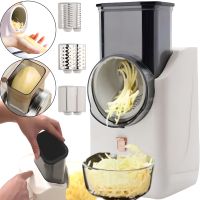 Багатофункціональна електрична овочерізка Vegetable cutter MLY-868A 3в1, кухонна слайсер терка для овочів з 3 насадками від мережі Біла