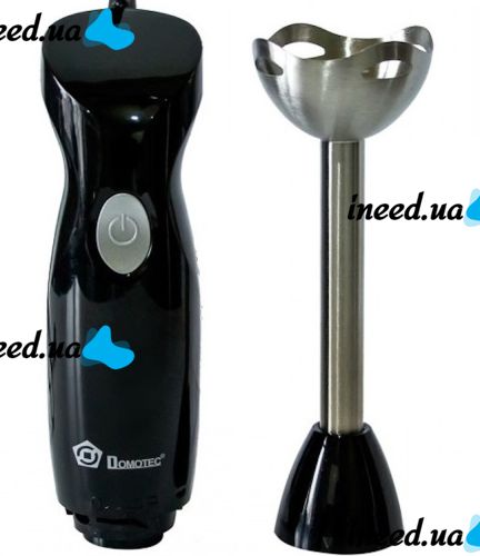 Domotec MS-5101 Submersible Hand Blender with 350W Metal Leg , Universal Electric Kitchen Chopper Domotec MS5101 350W Black