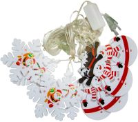 Внутренняя RGB гирлянда штора Xmas 3D фигурки снеговика и снежинки Мультицветная 3x0.7м 95Led M, Новогодняя 300x70 см на окно дома ргб от сети