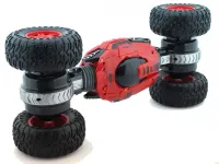 Stunt car shifter Dance Monster RQ-2028 Red on radio control, Transformer all-terrain vehicle on the control panel, Red