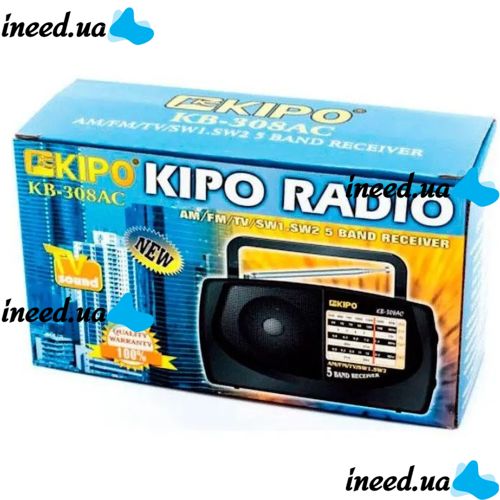 Portable radio Receiver KIPO KB-308AC, wireless battery, FM Radio Receiver