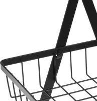Металева двоярусна корзина підставка Fruit Storage Rack Z12-B21 для зберігання фруктів і овочів, настільна етажерка Фруктовниця на 2 яруси