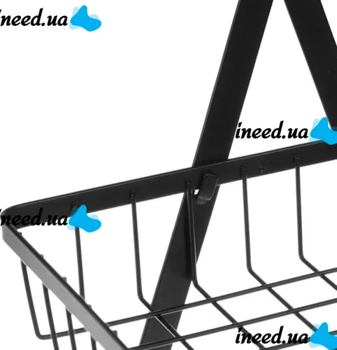 Металева двоярусна корзина підставка Fruit Storage Rack Z12-B21 для зберігання фруктів і овочів, настільна етажерка Фруктовниця на 2 яруси