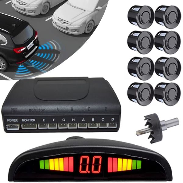 Автомобильный парктроник на 8 датчиков с дисплеем Car Radar Parking для парковки, Парковочная система, Парковочный датчик радар с LCD монитором
