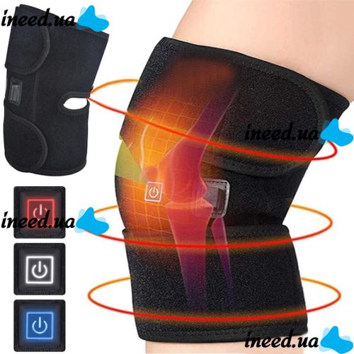 Universal Bandage Knee Warmer ThermaFix TP-02 Heated by USB, Warming Knee and Shoulder Pad 3 Modes 5V Black