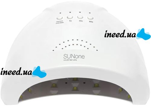 Професійна лампа для манікюру і педикюру SUNone Nail Lamp 48W UV LED з таймером White апарат для сушіння гель лаку і гелю для нігтів Білий