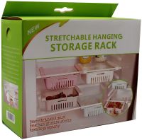 Stretchable Hanging Storage Rack TM18013 sliding refrigerator organizer TM18013 hanging container, sliding shelf, food storage basket