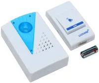 Дверний дзвінок Luckarm Intelligent D006 від розетки 220V бездротова кнопка передавач сигналу і приймач від мережі на 38 мелодій для вхідних дверей до 100 м