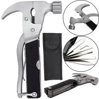 Universal Folding Wrench Multitool Hammer Swiss Knife Bell Howell Tac Tool 18 in 1 Pliers, Screwdriver Stainless Steel Saw with Case