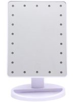 Косметическое сенсорное зеркало для макияжа Magic MakeUp Mirror вращается на 180 настольное зеркало на подставке с подсветкой 22 LED USB Белое