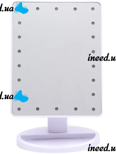 Косметическое сенсорное зеркало для макияжа Magic MakeUp Mirror вращается на 180 настольное зеркало на подставке с подсветкой 22 LED USB Белое