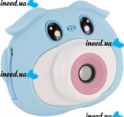 Дитячий цифровий фотоапарат Infinity Kids Camera D300 Pig з іграми, Селфі камерою і відео зйомкою, акумуляторна камера для дітей від 3-х років USB