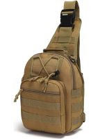 6L Tactical Crossbody Bag A74 Brown Single-strap Waterproof Men's Military Chest Bag Army Chest Banana