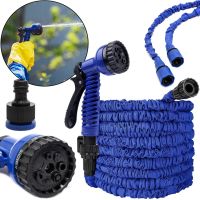 Садовий шланг для поливу рослин Magic Hose 30 метрів 100ft з насадкою розпилювачем X-Hose 30м посилений поливальний розтягується шланг