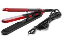 Curling iron styling tongs Domotec MS-4909 2 in 1 iron corrugation for straightening and volume of hair, ceramic device for leveling MS4909 Red