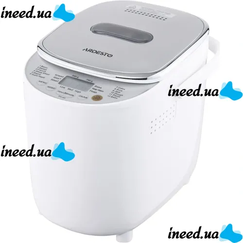 Electric bread Maker Ardesto BMG-750 500W for home baking bread, Bread Maker with LCD display 12 modes up to 750 grams from 220V network White