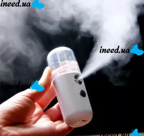 Ультразвуковой аккумуляторный увлажнитель воздуха для кожи лица Nano Mist Soraver с подсветкой, Нано-распылитель с резервуаром для воды 30 мл