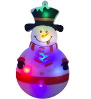 Внутренняя RGB гирлянда штора Xmas 3D фигурки снеговика и снежинки Мультицветная 3x0.7м 95Led M, Новогодняя 300x70 см на окно дома ргб от сети