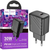 Hoco CS22A PD30W Hoco CS22A PD30W Single Port Type-C USB-C Charger, Hoco Power Adapter Unit for Fast Phone Charging Black